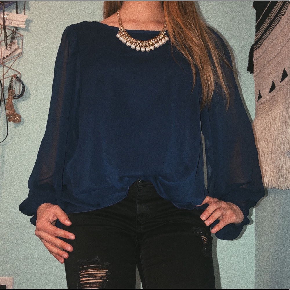 Francesca’s Navy blouse